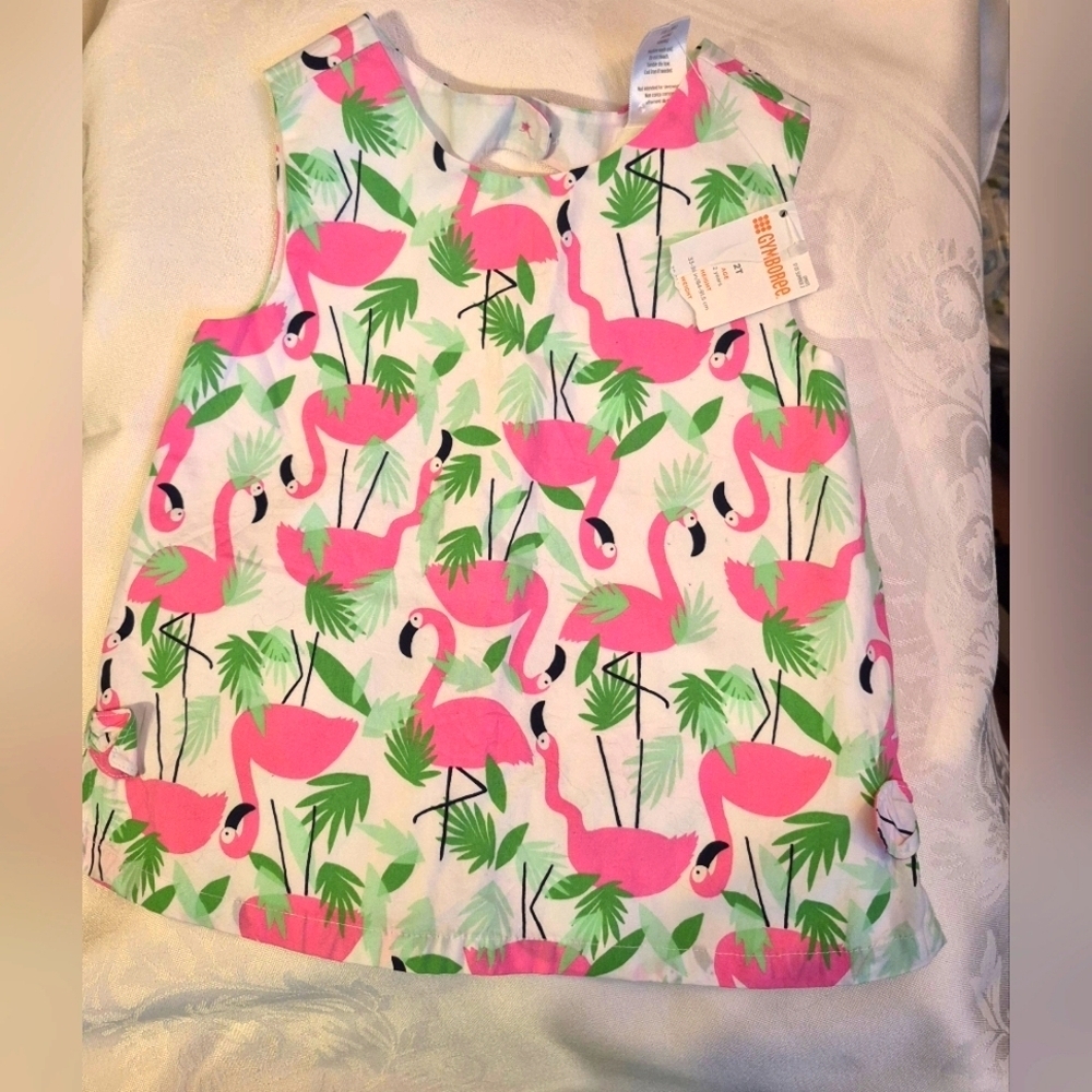 Gymboree Outlet girls size 2T flamingo dress, NWT